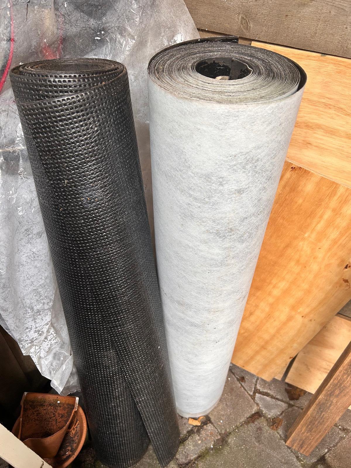 Rollen dakleer, Overige materialen, Gebruikt, Zwart, Ophalen of Verzenden