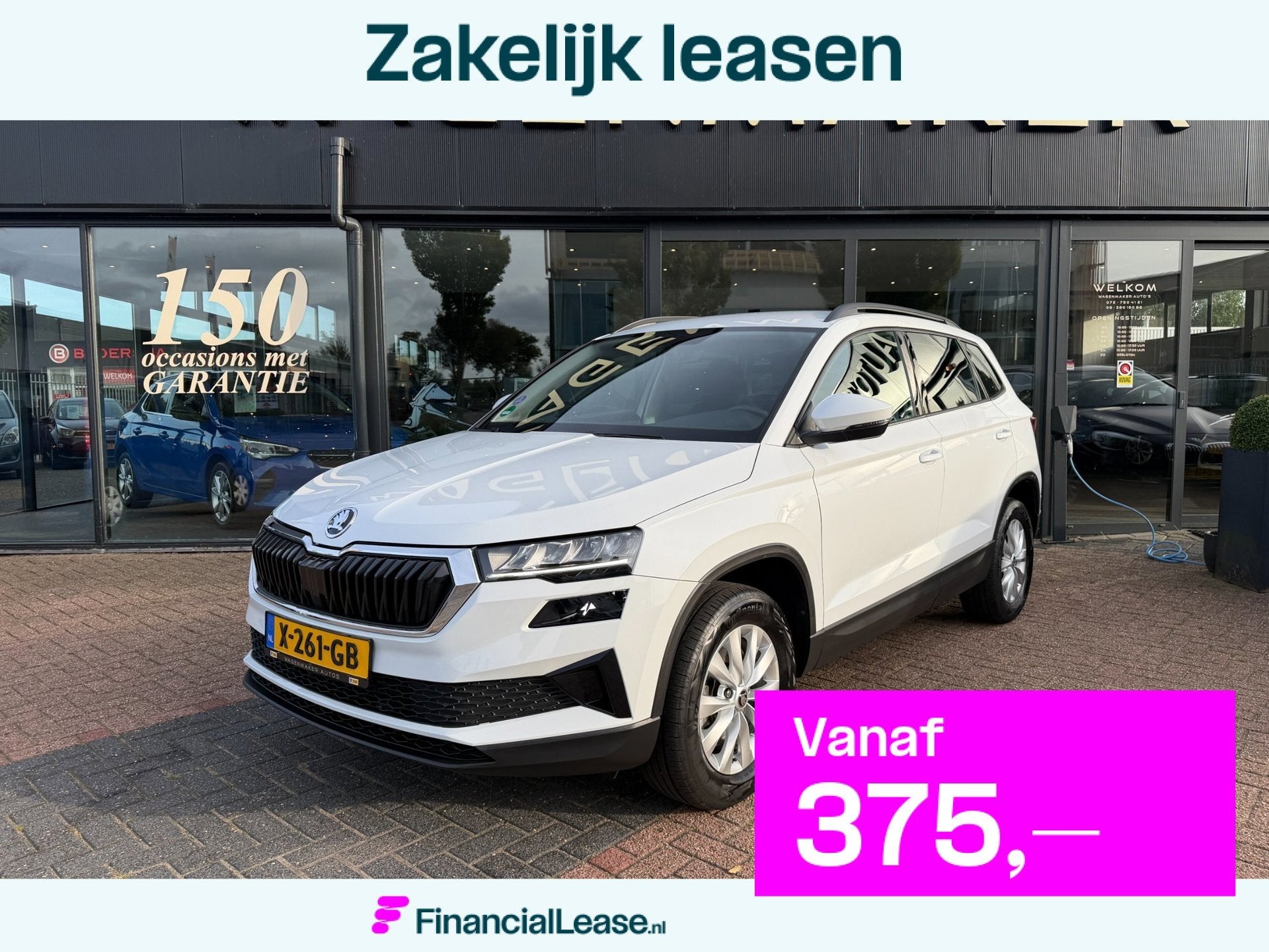 Skoda Karoq 1.5 TSI ACT Business Edition AUT|NAVI|Trekhaak!, Stof, Euro 6, 4 cilinders, Wit