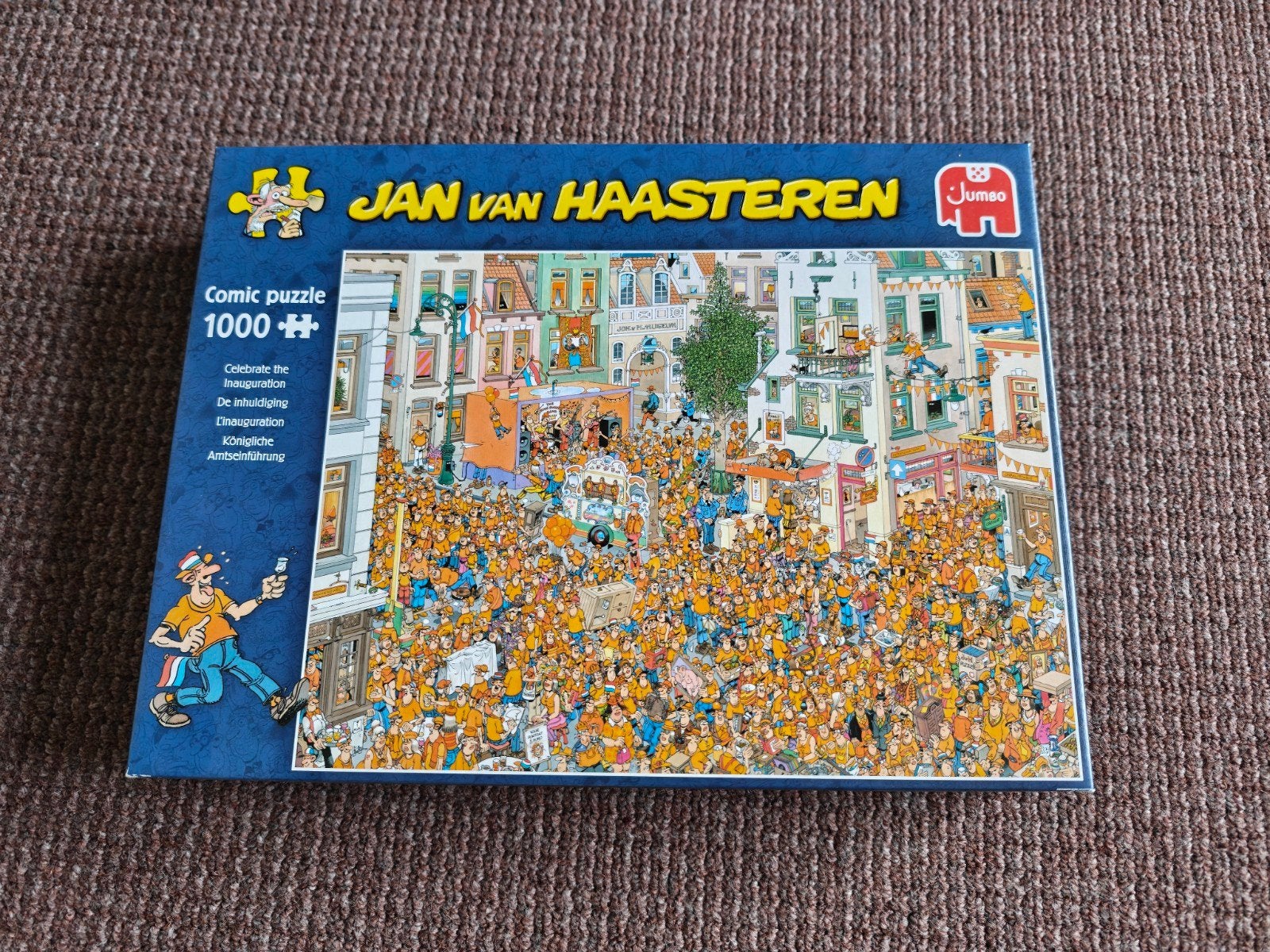 Jan van Haasteren Puzzel - De Inhuldiging (1000 stukjes), Ophalen of Verzenden, 500 t/m 1500 stukjes, Gebruikt, Legpuzzel