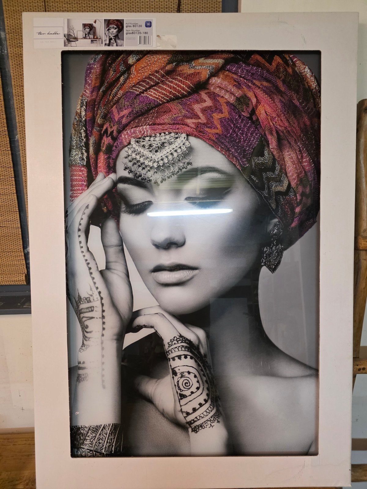 Schilderij 'Vrouw met hoofddoek' - Ter Halle, Huis en Inrichting, Ophalen, Nieuw, Schilderij, 75 – 100