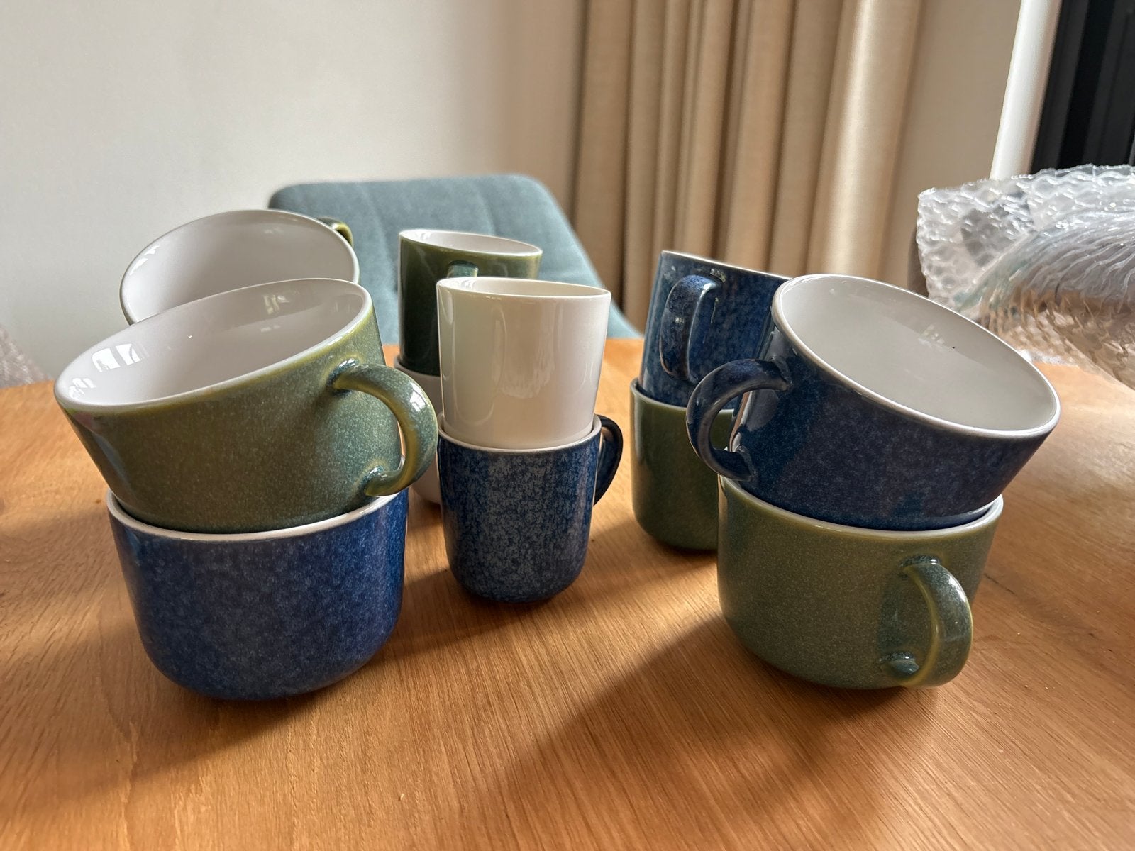 Cappuccino en koffiekopjes set - 12 stuks, Ophalen, Gebruikt, Overige merken, Keramiek