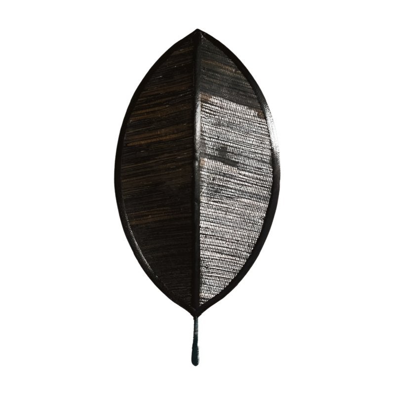 Leaf wall lamp black, Ophalen, Zwart, Natuurlijk materiaal, Nieuw