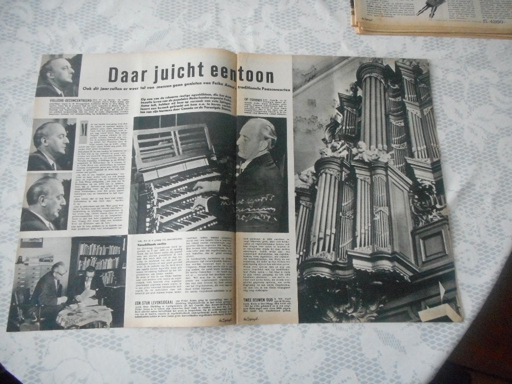 Feike Asma. Organist. 1961., Ophalen of Verzenden, 1960 tot 1980, Nederland, Knipsel(s)