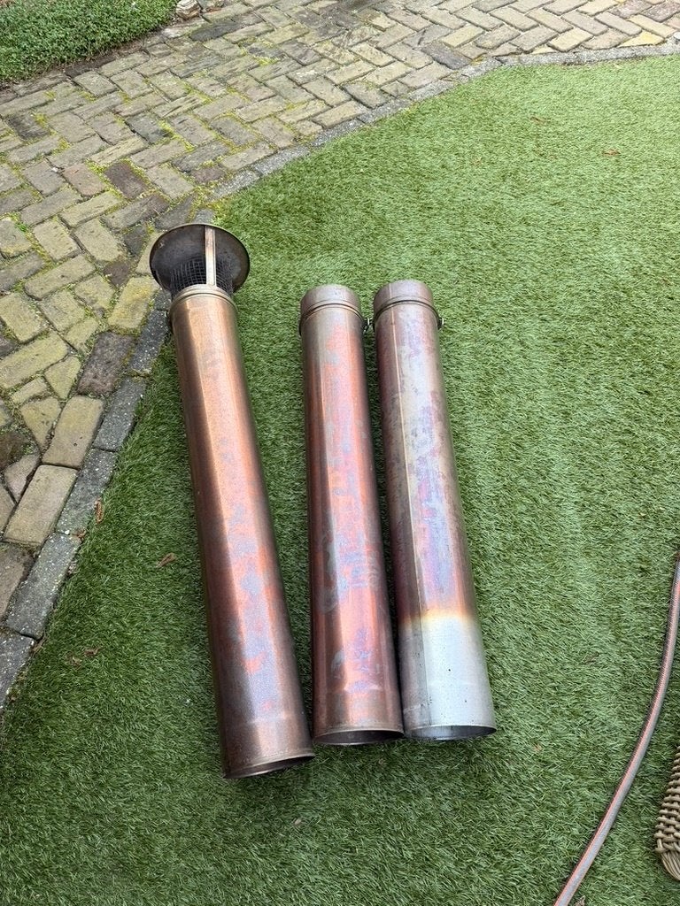 3 meter roestvrijstalen kachelpijp Ø 15 cm, Ophalen, Gebruikt, Overige typen, Minder dan 60 cm