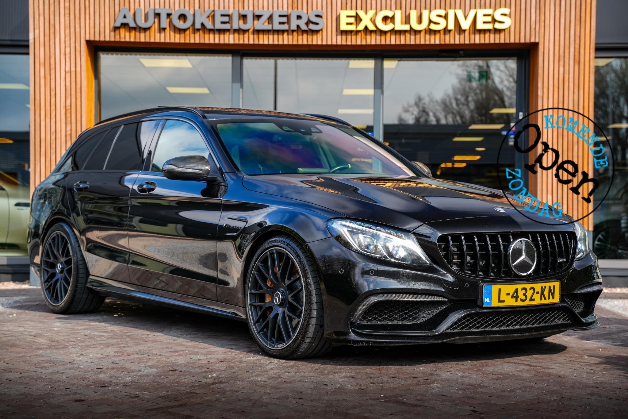 Mercedes-Benz C-klasse Estate AMG 63 S Burmester Panodak Ker, Automaat, Achterwielaandrijving, Gebruikt, Zwart