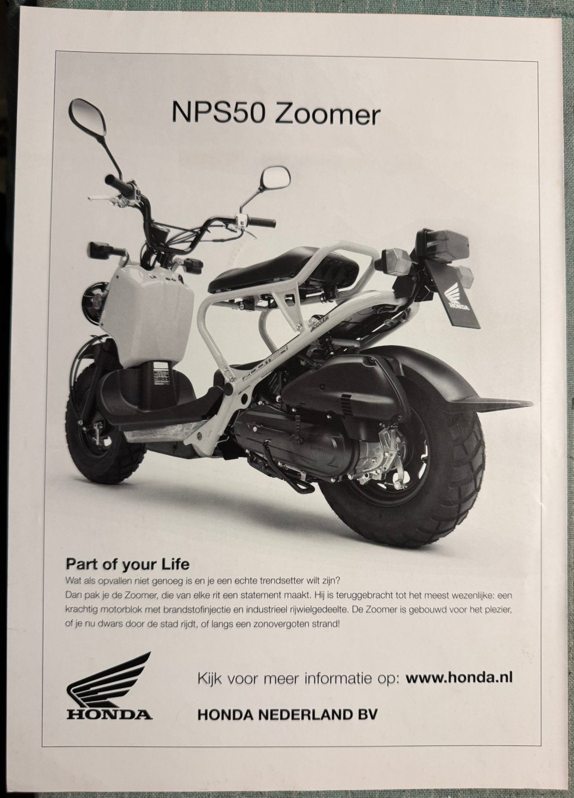 Advertentie Honda NPS50 Zoomer, Verzenden, Zo goed als nieuw, Motoren