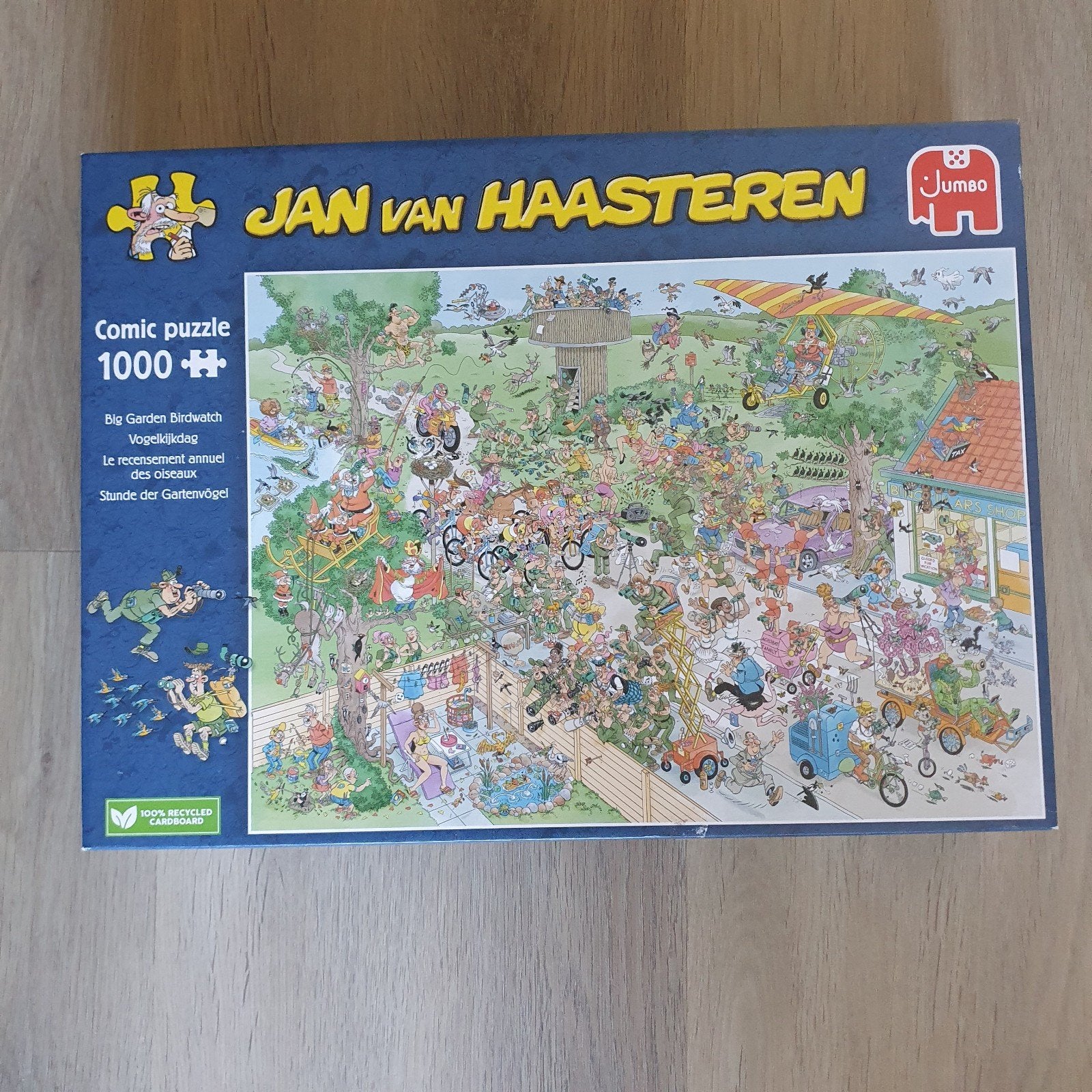 4. Superleuke Jan van Haasteren-Vogelkijkhut, Ophalen of Verzenden, 500 t/m 1500 stukjes, Zo goed als nieuw, Legpuzzel