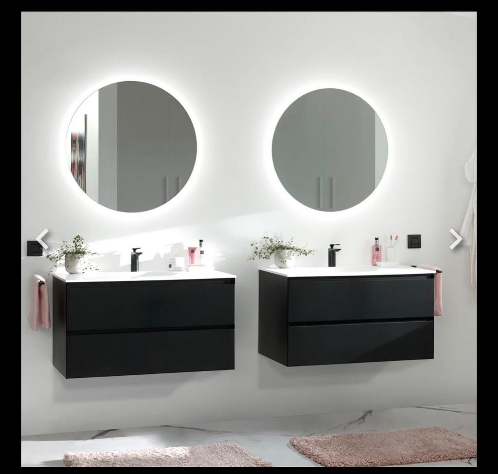 NIEUW Balmani Giro Round Badkamerspiegel 75cm, Huis en Inrichting, Nieuw, Minder dan 100 cm, Wastafelkast, 25 tot 50 cm