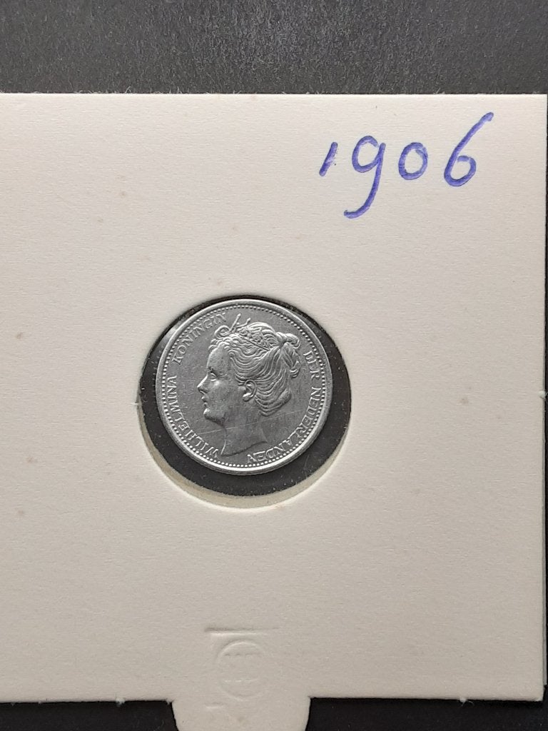 10 cent 1906 Koningin Wilhelmina, Verzenden, Zilver, 10 cent, Koningin Wilhelmina