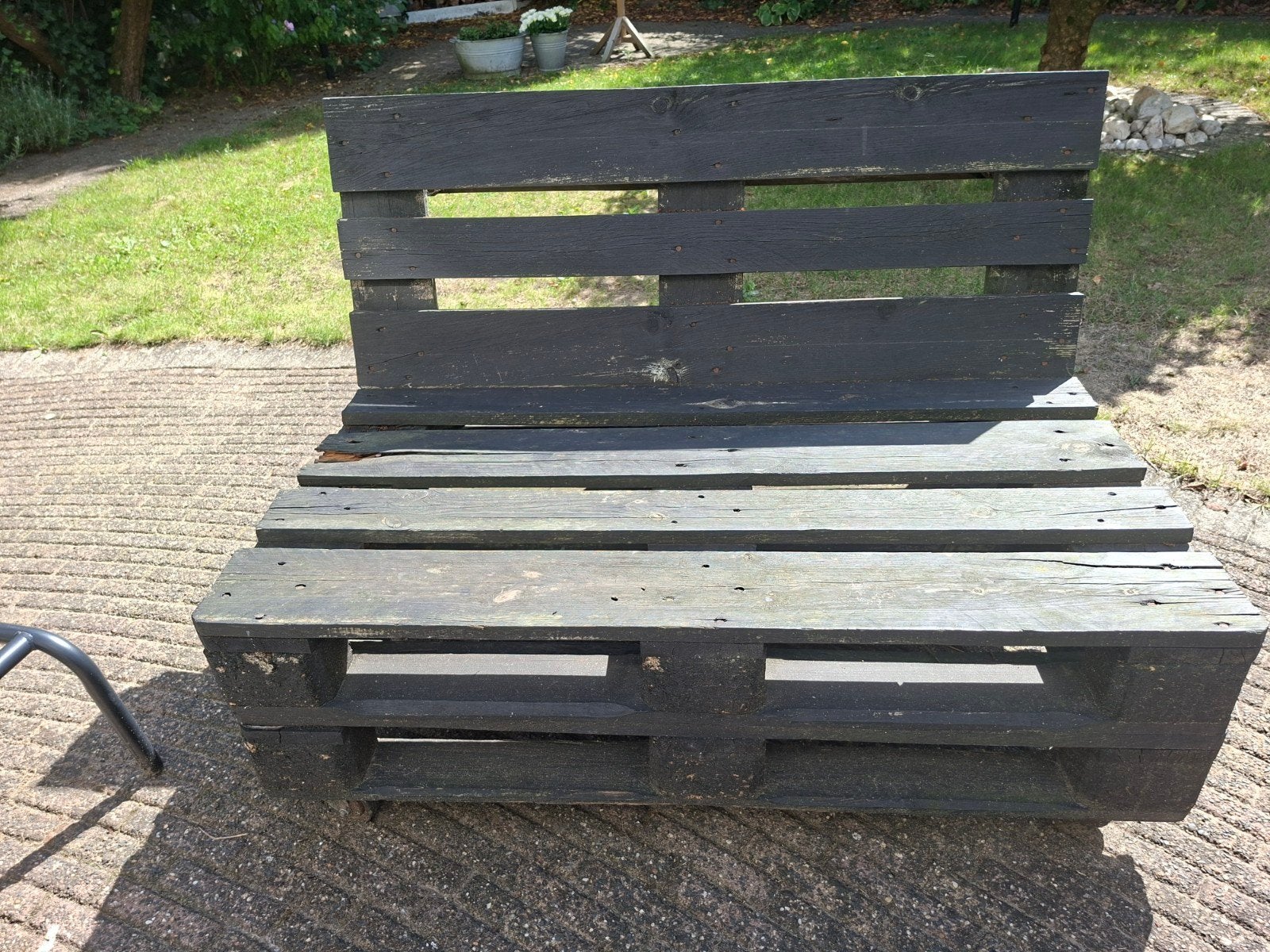 Gratis pallet banken, Tuin en Terras, Tuinbanken, Ophalen, Gebruikt, Hout