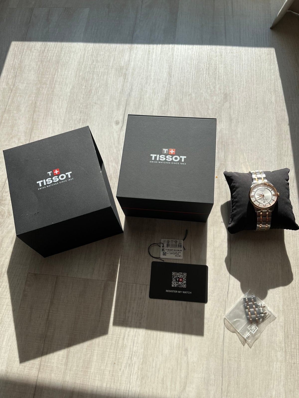 Tissot Chemin des Tourelles Z.G.A.N., Overige merken, Staal, Polshorloge, Ophalen of Verzenden