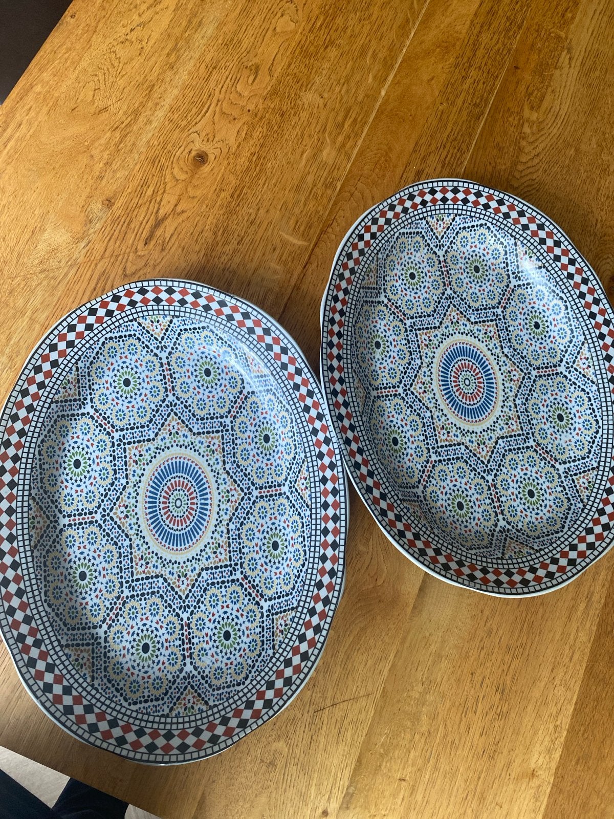 Vintage Taouss Borden Keramische Schalen - Set van 2, Ophalen