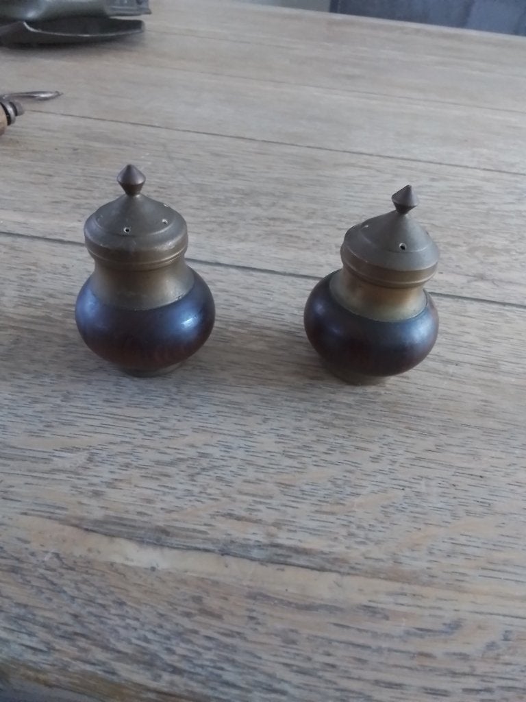 Peper en zout stel, Ophalen of Verzenden, Gebruikt, Hout, Meerkleurig