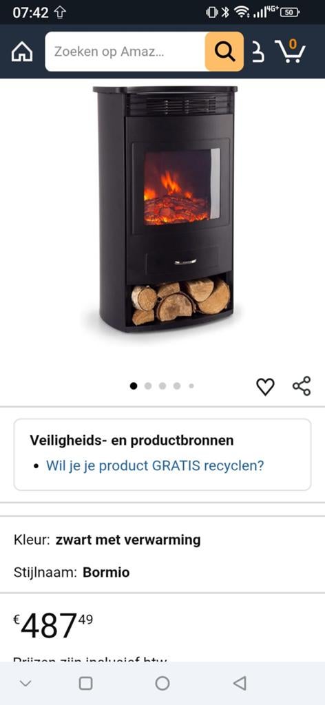 Prachtige sfeerhaard electrisch, Ophalen, Zo goed als nieuw, Elektrisch, Overige soorten