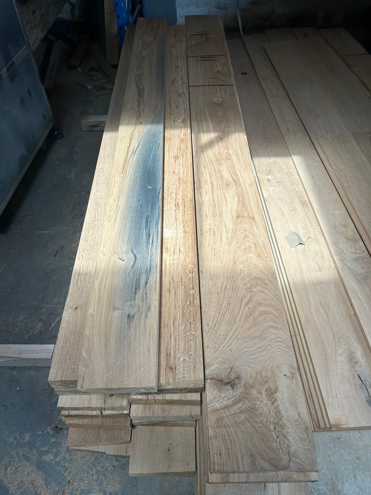 Eiken planken b keus uitval 20 en 40 mm dikte