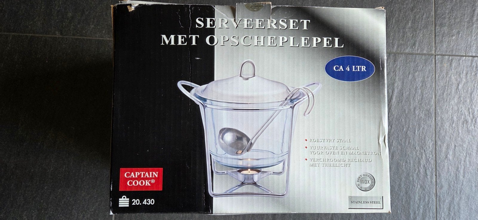 Serveerset met opscheplepel - ongebruikt, Ophalen, Overige merken, Glas, Overige typen