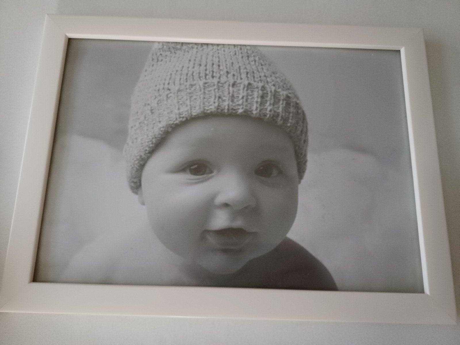 Fotolijst. Met witte kunststof rand., Kunststof, 24 cm, Ophalen of Verzenden, Zo goed als nieuw