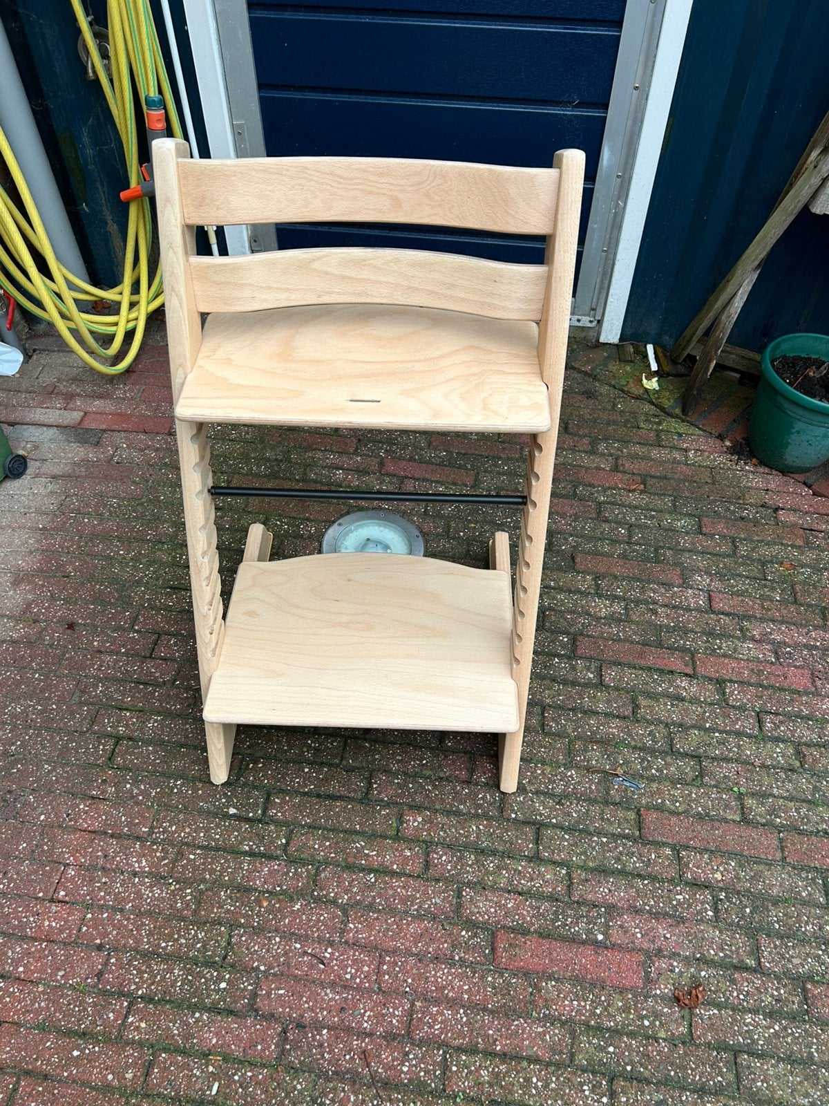 Stokke tripp trapp trip trap kinderstoel blank zgan, Ophalen, Zo goed als nieuw, Meegroeistoel