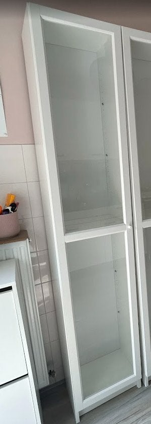 Witte IKEA Billy / Oxberg boekenkast met deuren 40x30x202, Ophalen, 200 cm of meer, 50 tot 100 cm, 25 tot 50 cm