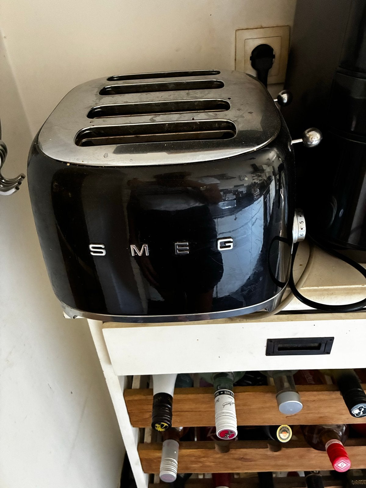 Smeg broodrooster voor 4 broodjes - zo goed als nieuw, Witgoed en Apparatuur, Broodroosters, Ophalen of Verzenden, Zo goed als nieuw