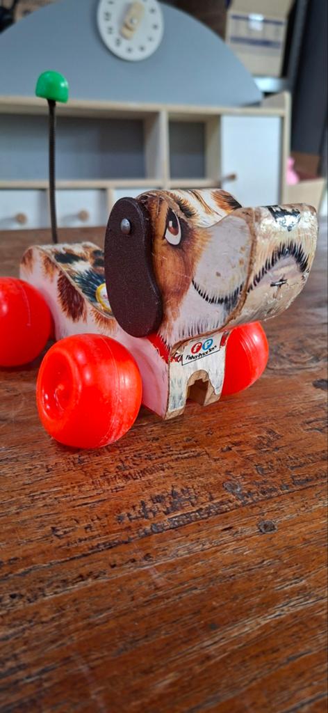 Vintage Fisher-Price Little Snoopy, Ophalen of Verzenden, Gebruikt, Duw- of Trekspeelgoed, Met geluid