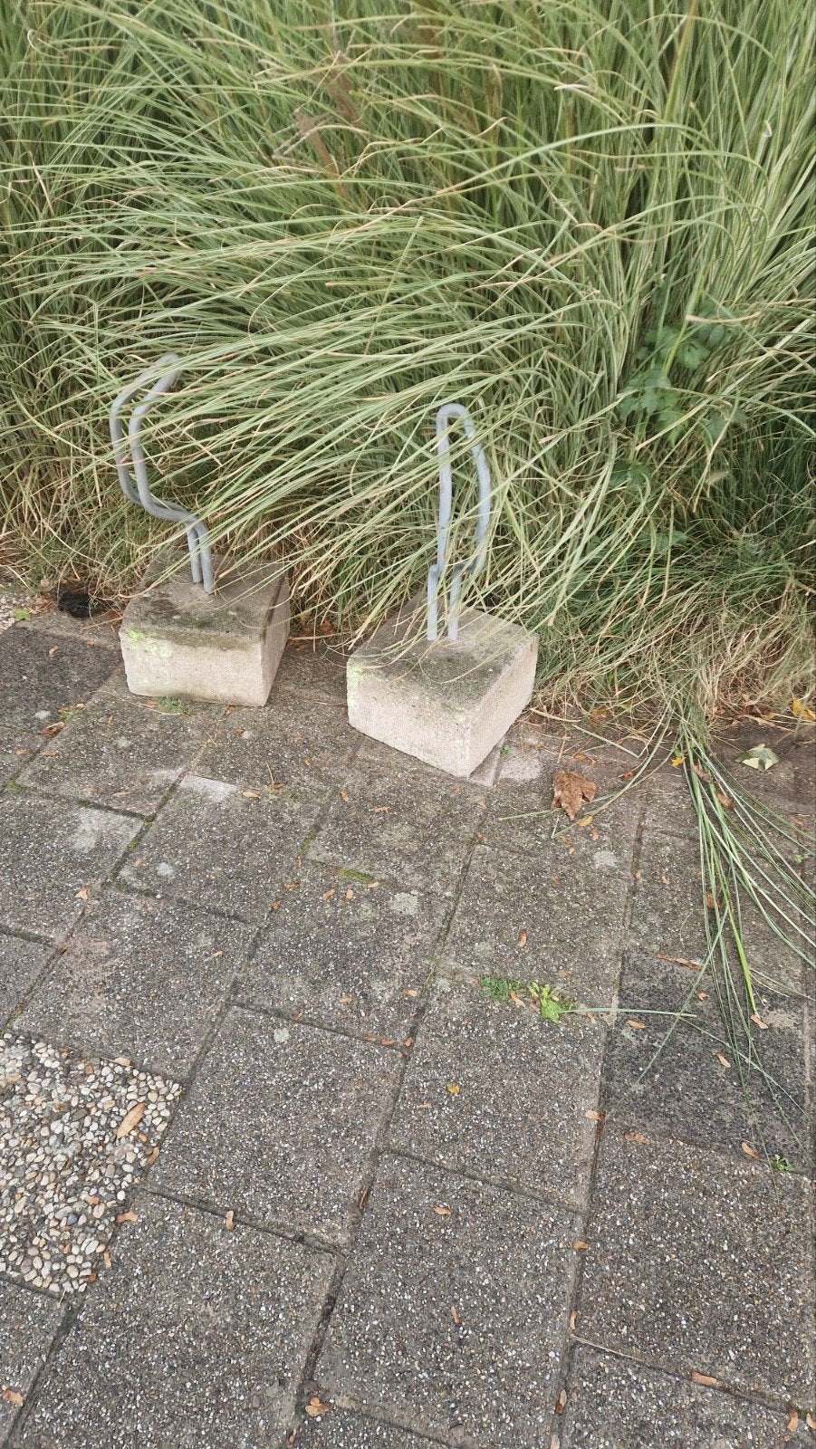 Fietsenrek beugels op betonvoet (4 stuks), Ophalen, Gebruikt