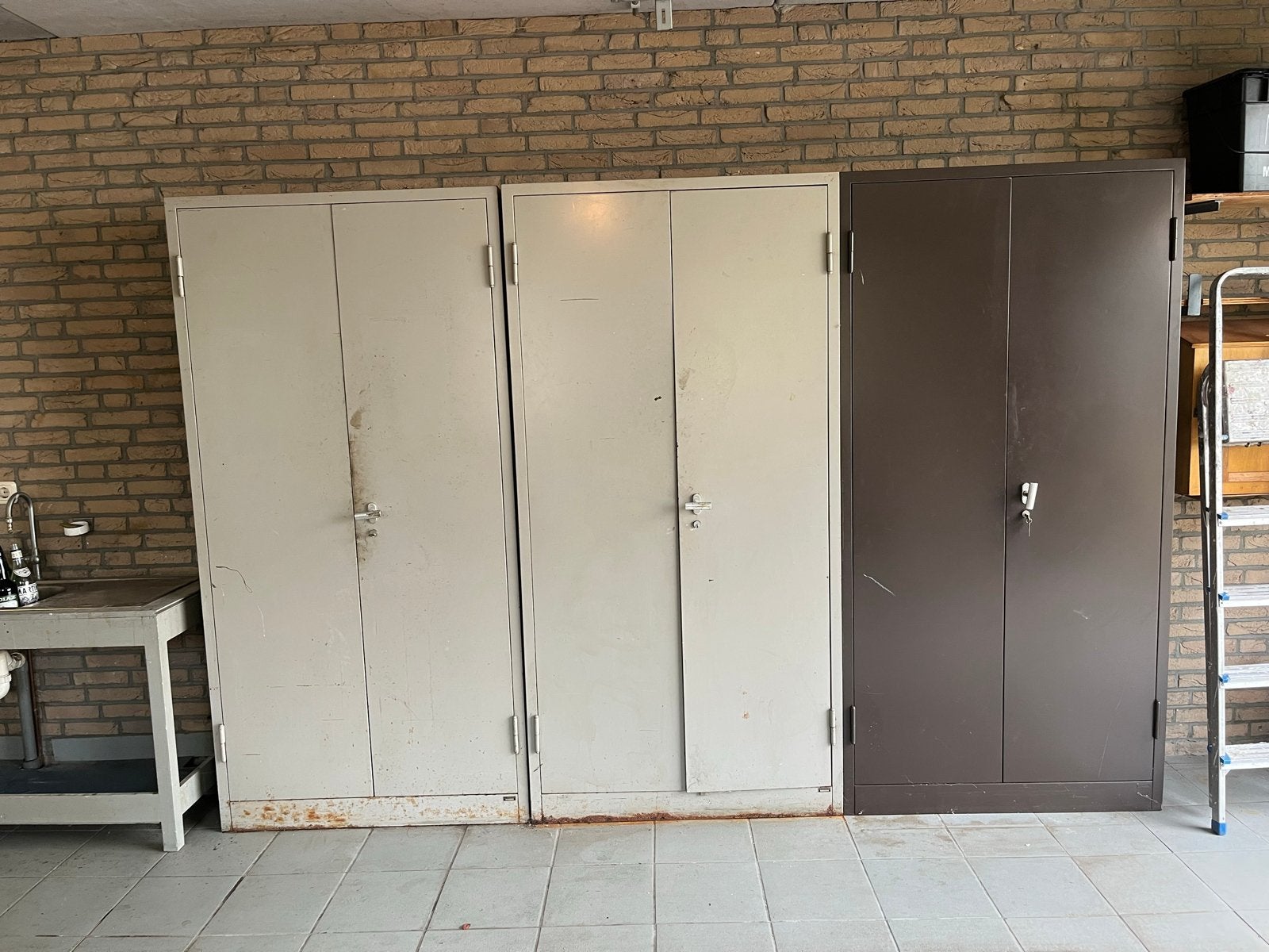 3 Stalen Opbergkasten - Ook Los Verkrijgbaar, Ophalen, Gebruikt, 25 tot 50 cm
