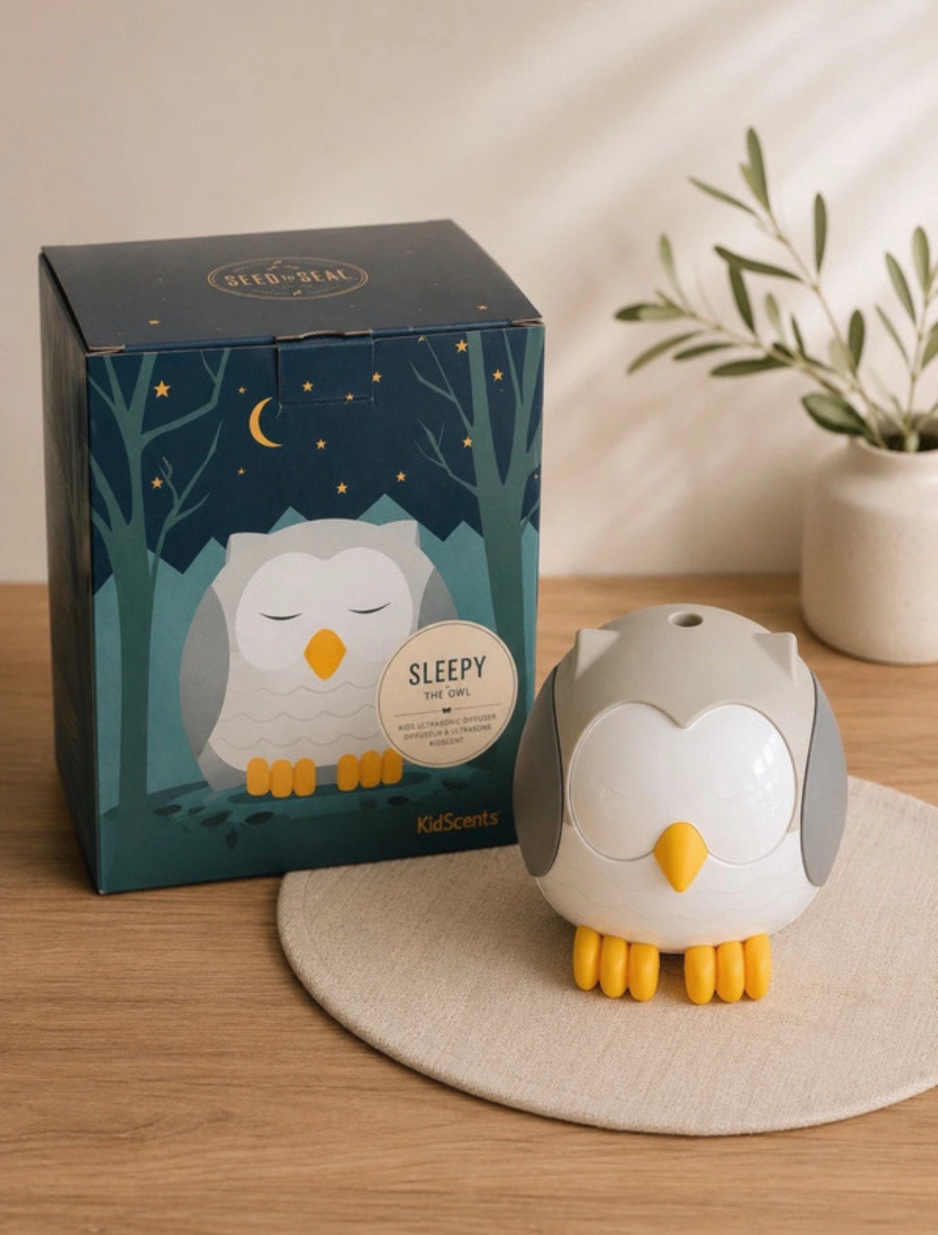 Super leuke uil diffuser van Young Living Feather kids nieuw, Ophalen of Verzenden, Nieuw, Lamp