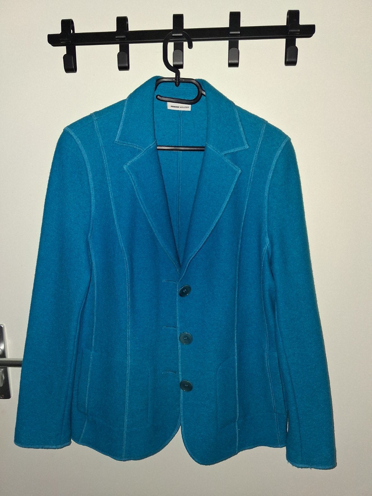 Frank Walder Blazer 100 % wol, Ophalen, Blauw, Maat 42/44 (L), Zo goed als nieuw