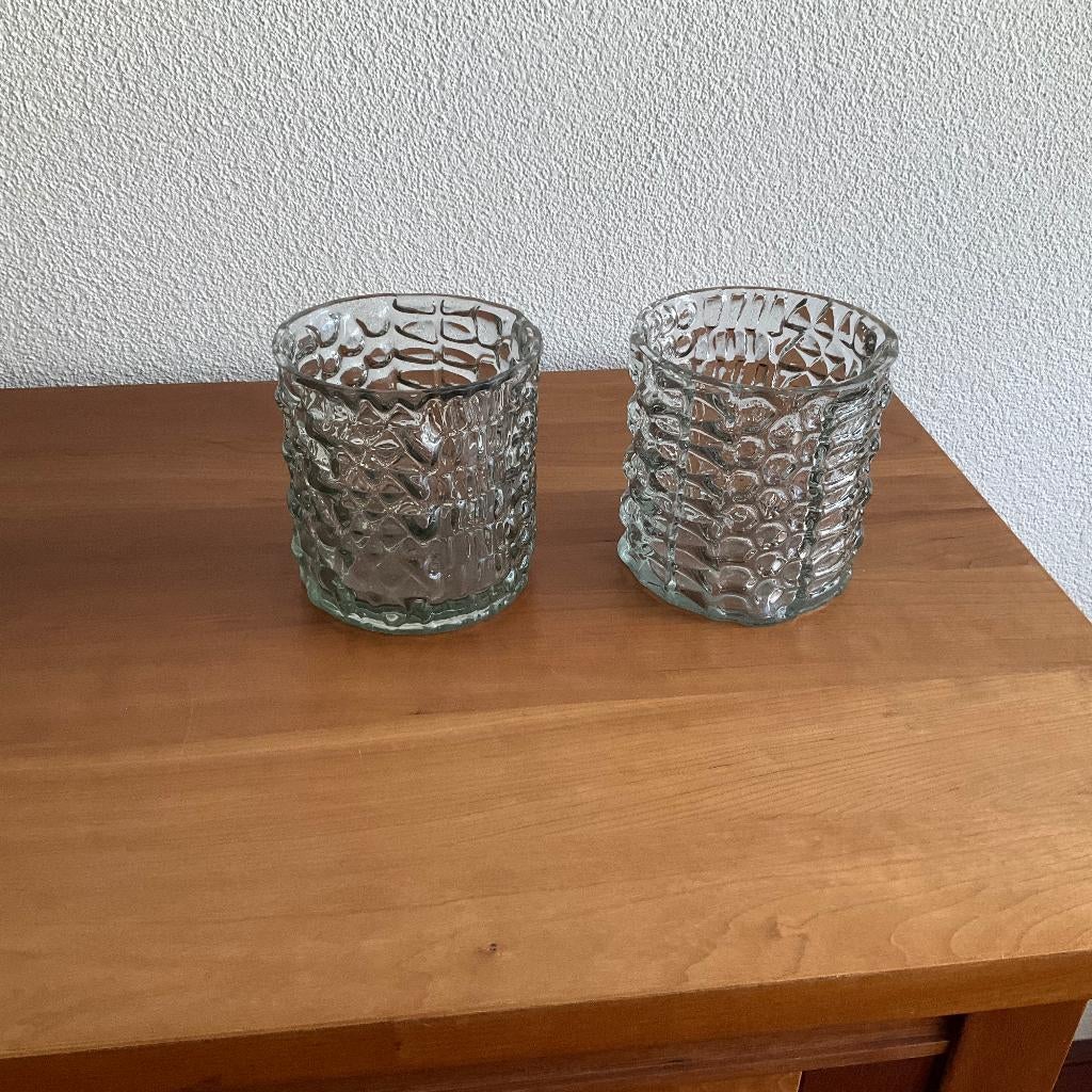 Vintage glazen Pols Potten, Ophalen, Overige kleuren, Minder dan 50 cm, Glas