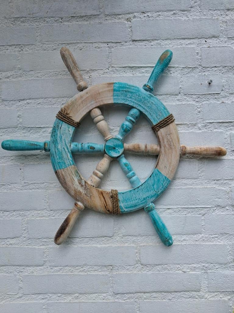 Wanddeco Ibiza style stering wheel 50 cm, Verzenden, Nieuw