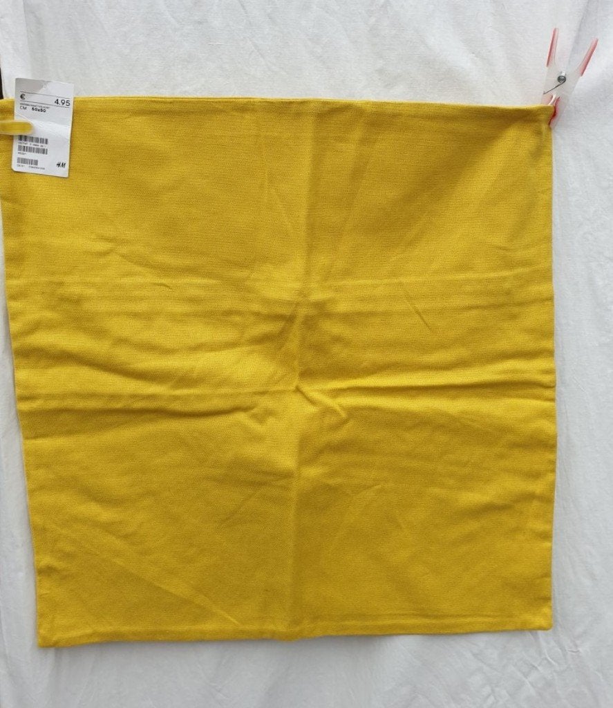 leuk geel kussensloop NIEUW h&m 50 x 50, Huis en Inrichting, Woonaccessoires | Kussens, ., Geel, Vierkant, Nieuw