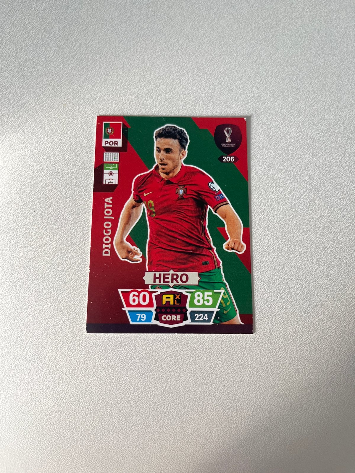 Diogo Jota WK 2022 Panini Adrenalyn XL kaartje Portugal, Ophalen of Verzenden, Zo goed als nieuw, Buitenlandse clubs, Spelerskaart