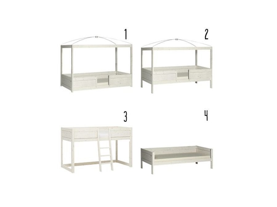 Lifetime 4-1 bed wit, Ophalen, Gebruikt, 90 cm, Eenpersoons