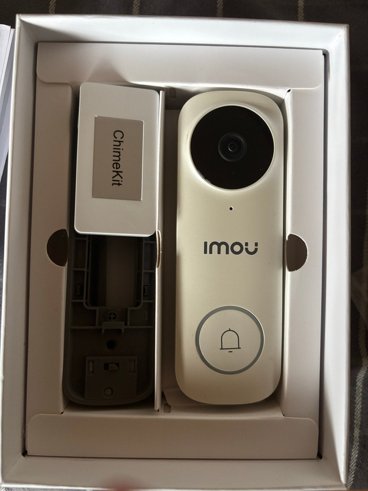 IMOU DB61 Smart Video Deurbel - 5MP QHD, Ophalen of Verzenden, Ingebouwde camera, Zo goed als nieuw, Bedraad