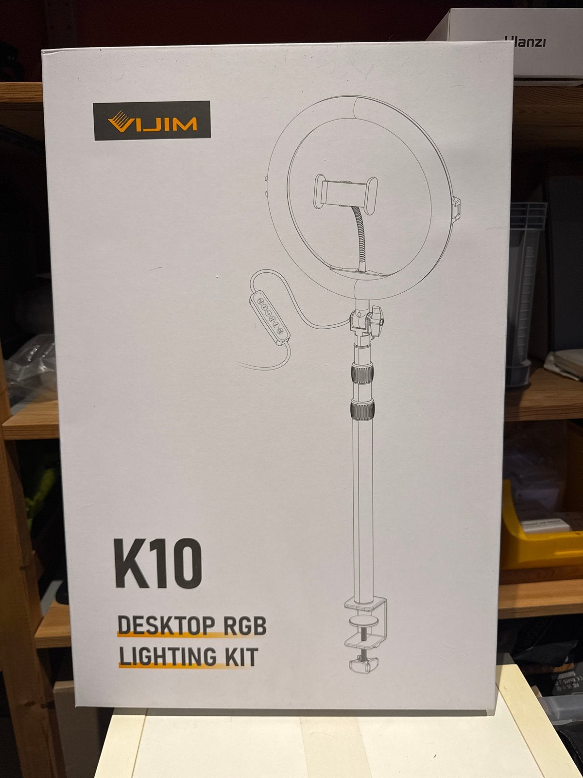 Vlog Tafelklem met LED Ringlamp - VJIM K10 Desktop RGB, Ophalen of Verzenden, Nieuw, Video