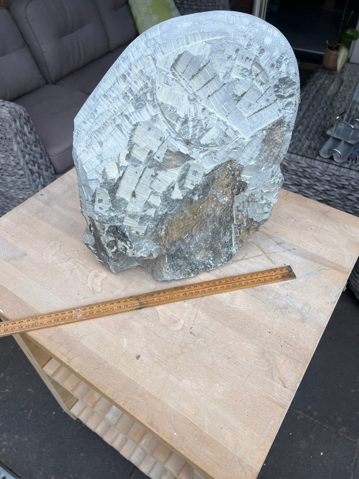 Onbewerkt Indisch serpentijn voor sculptuur, Ophalen, Handgemaakt, 20 - 50 cm, Steen of Keramiek