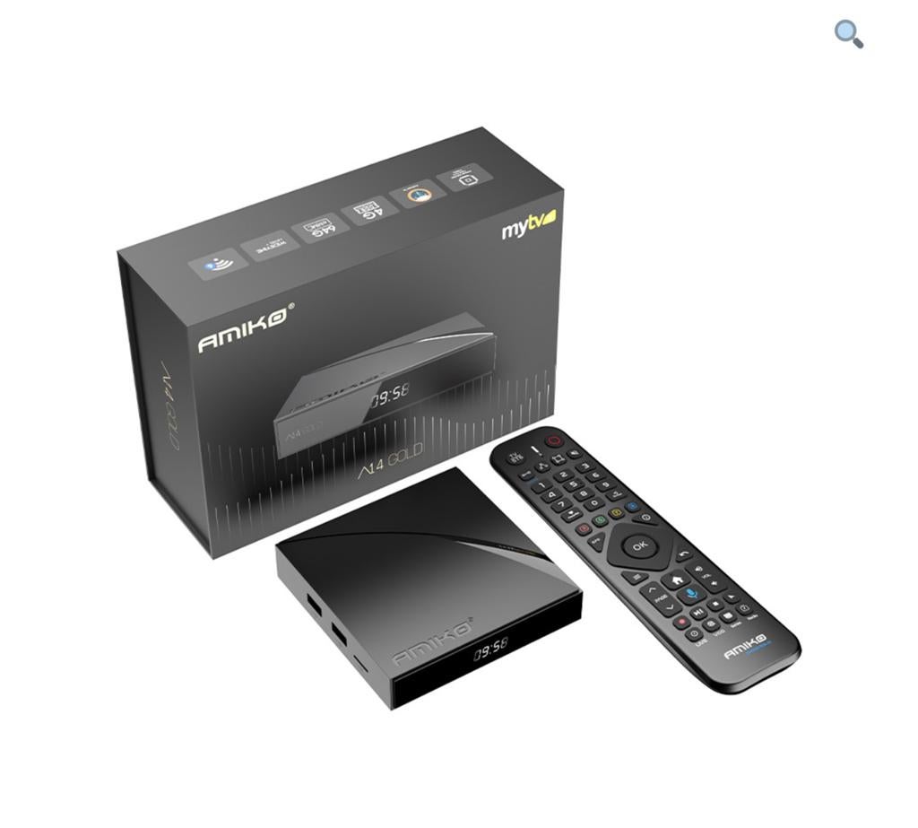 Amiko A14 Gold IPTV Set Top Box – Media streamer, Audio, Tv en Foto, Mediaspelers, Nieuw, Ophalen of Verzenden