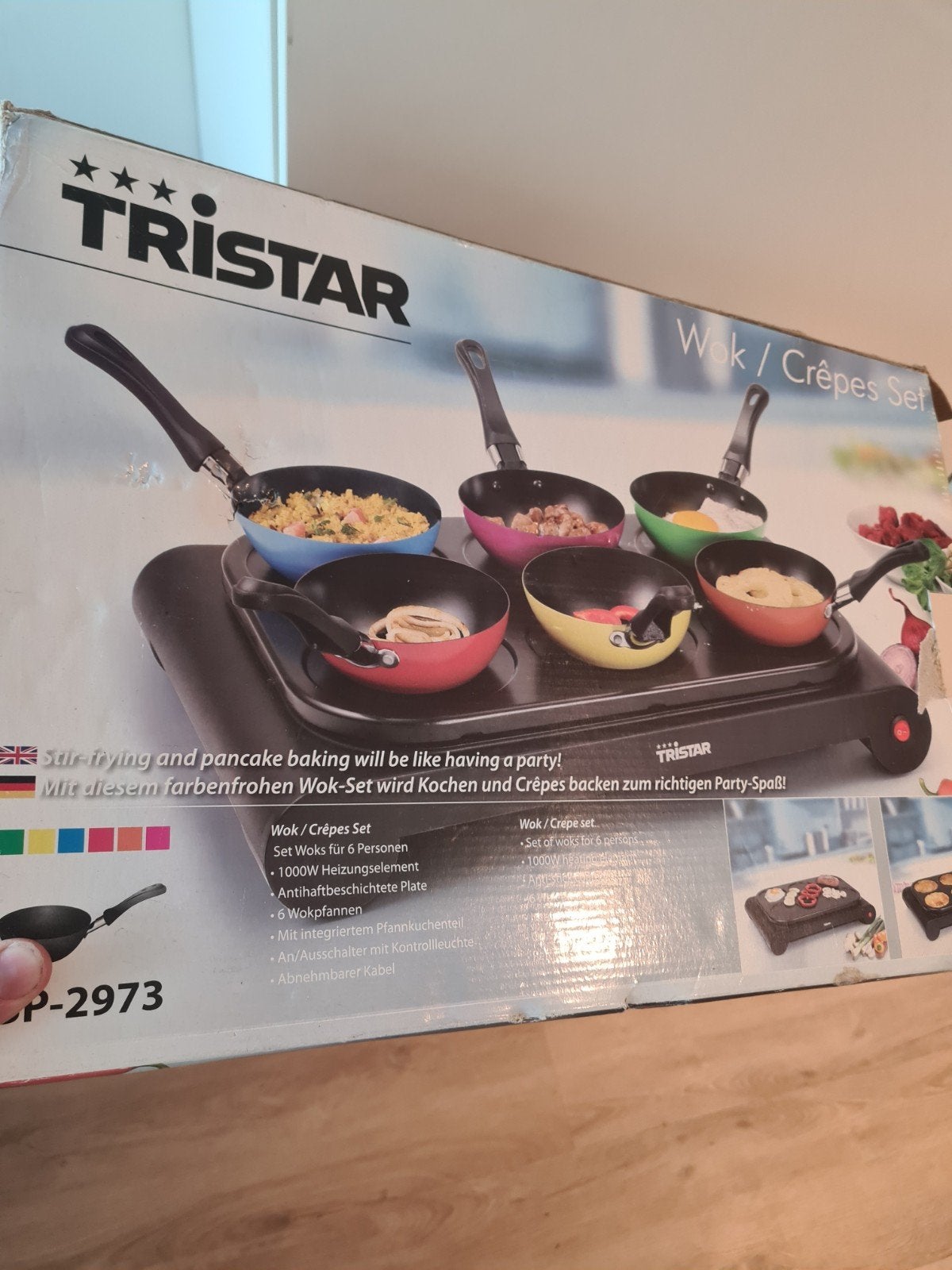 Tristar wok/crêpe set 6 persoon, Ophalen of Verzenden, Nieuw