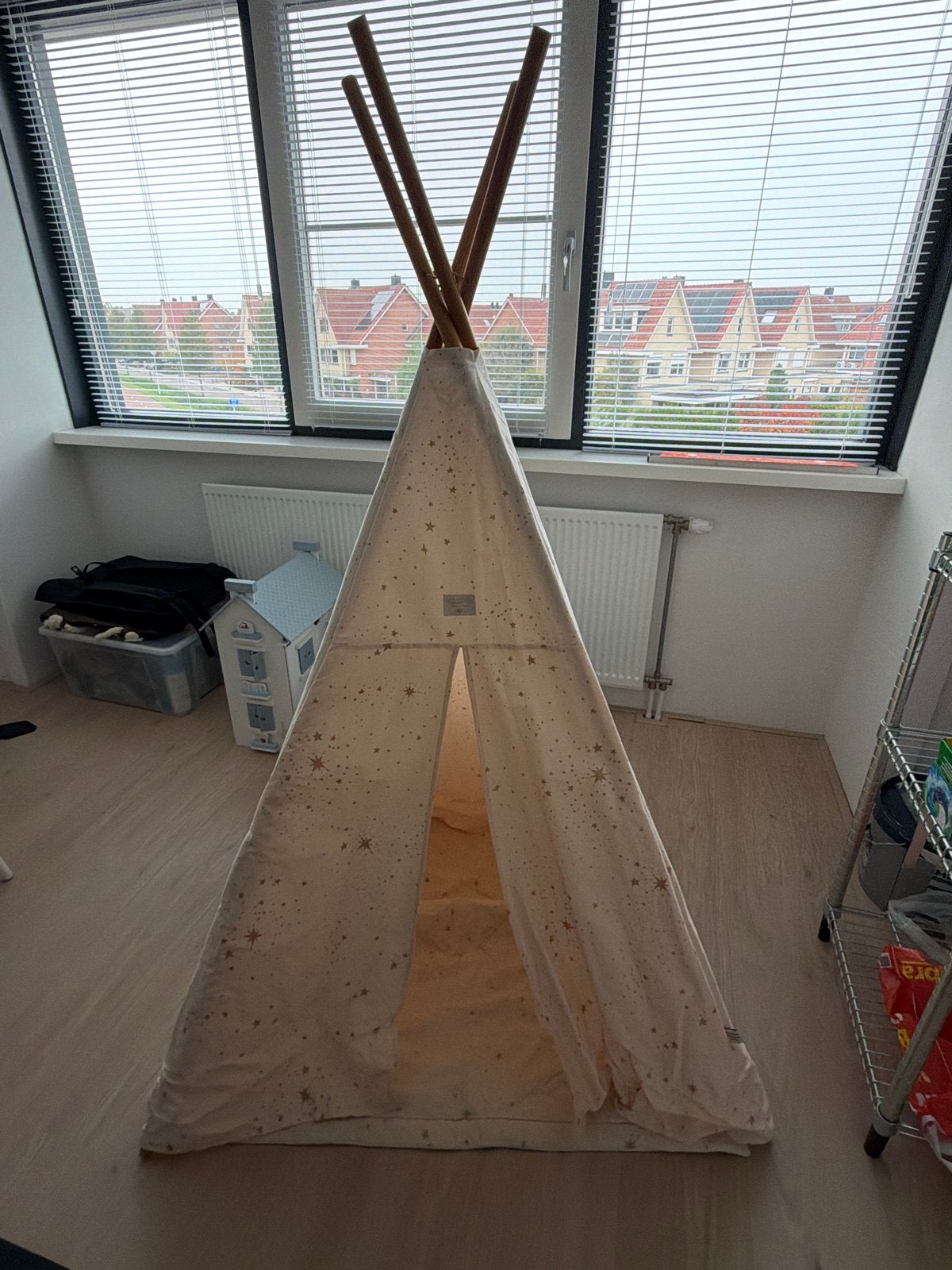 Nobodinoz tipi tent voor kinderen - Sterrenpatroon, Ophalen, Zo goed als nieuw