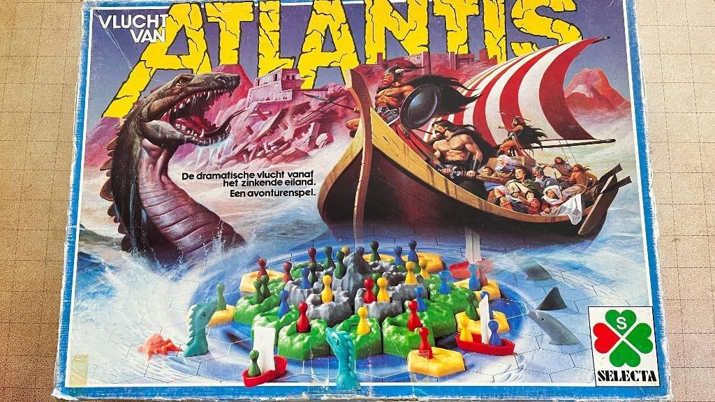 Vlucht van Atlantis - vintage bordspel Selecta (jaren '80), Ophalen of Verzenden, Gebruikt