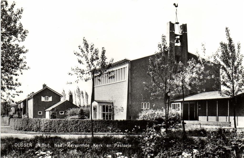 Dussen [N.Br.], Ned. Hervormde Kerk en Pastorie - ongelopen, Verzamelen, Ophalen of Verzenden, 1960 tot 1980, Ongelopen, Noord-Brabant