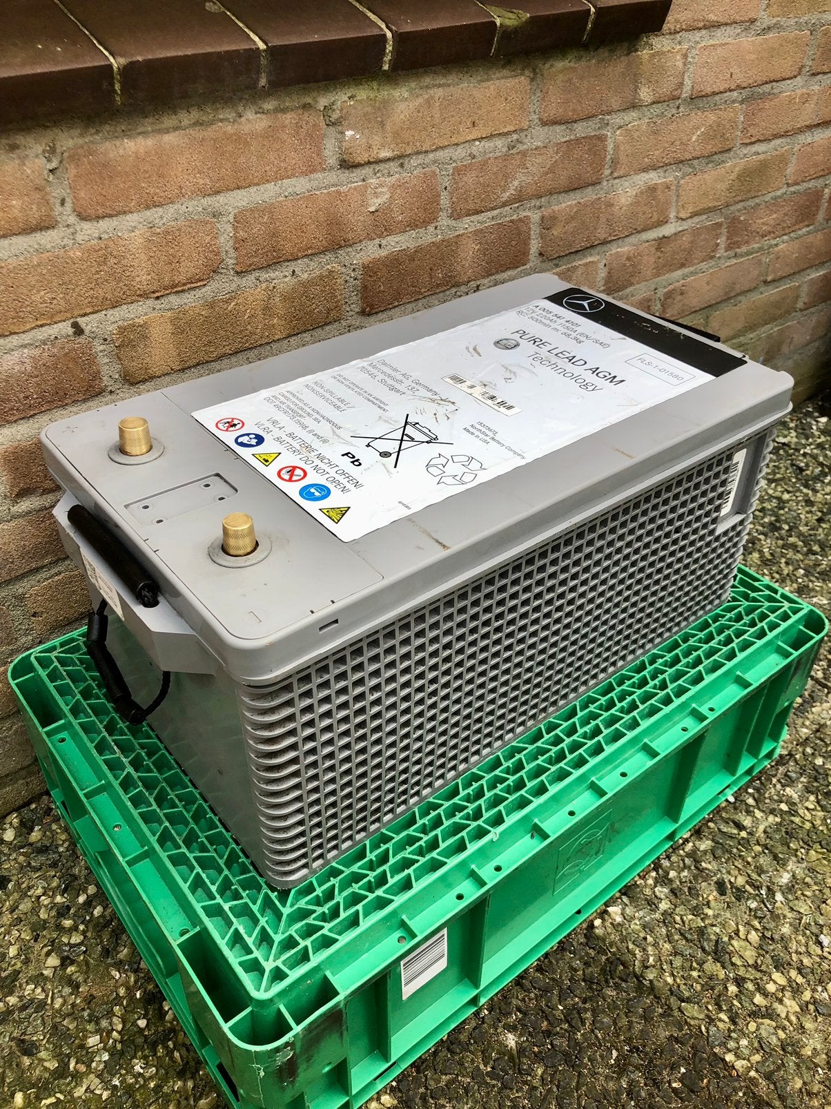 VRLA AGM 12 volt 220 amper/start stop/startaccu/ batterij, Auto-onderdelen, Accu's en Toebehoren, Ophalen, Gebruikt