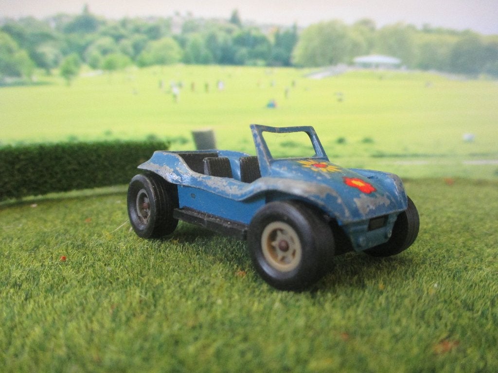 1:55 Volkswagen Dune Buggy - Majorette 248 vroege uitgave, Hobby en Vrije tijd, Ophalen of Verzenden, Gebruikt, Auto