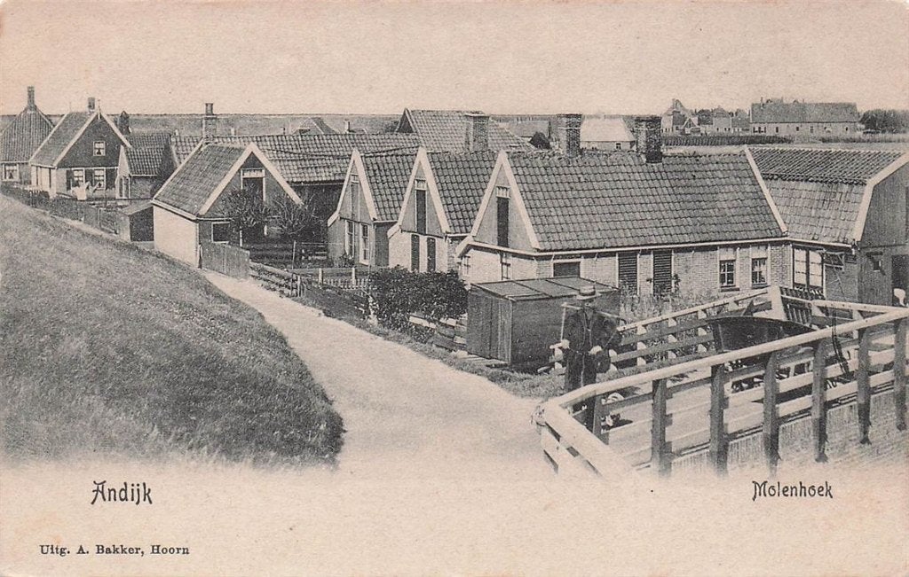 703-098-015 Andijk Molenhoek, Verzenden, Voor 1920, Noord-Holland