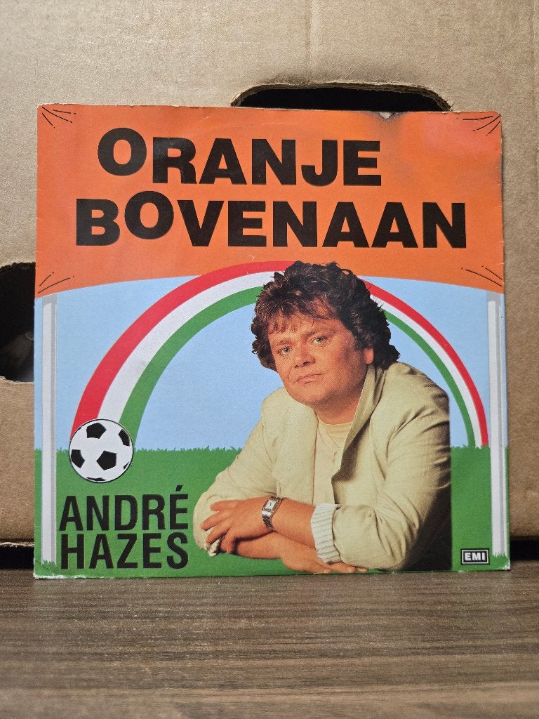 Andre Hazes - Oranje bovenaan, Cd's en Dvd's, Vinyl Singles, 7 inch, Ophalen of Verzenden, Zo goed als nieuw, Fotohoes