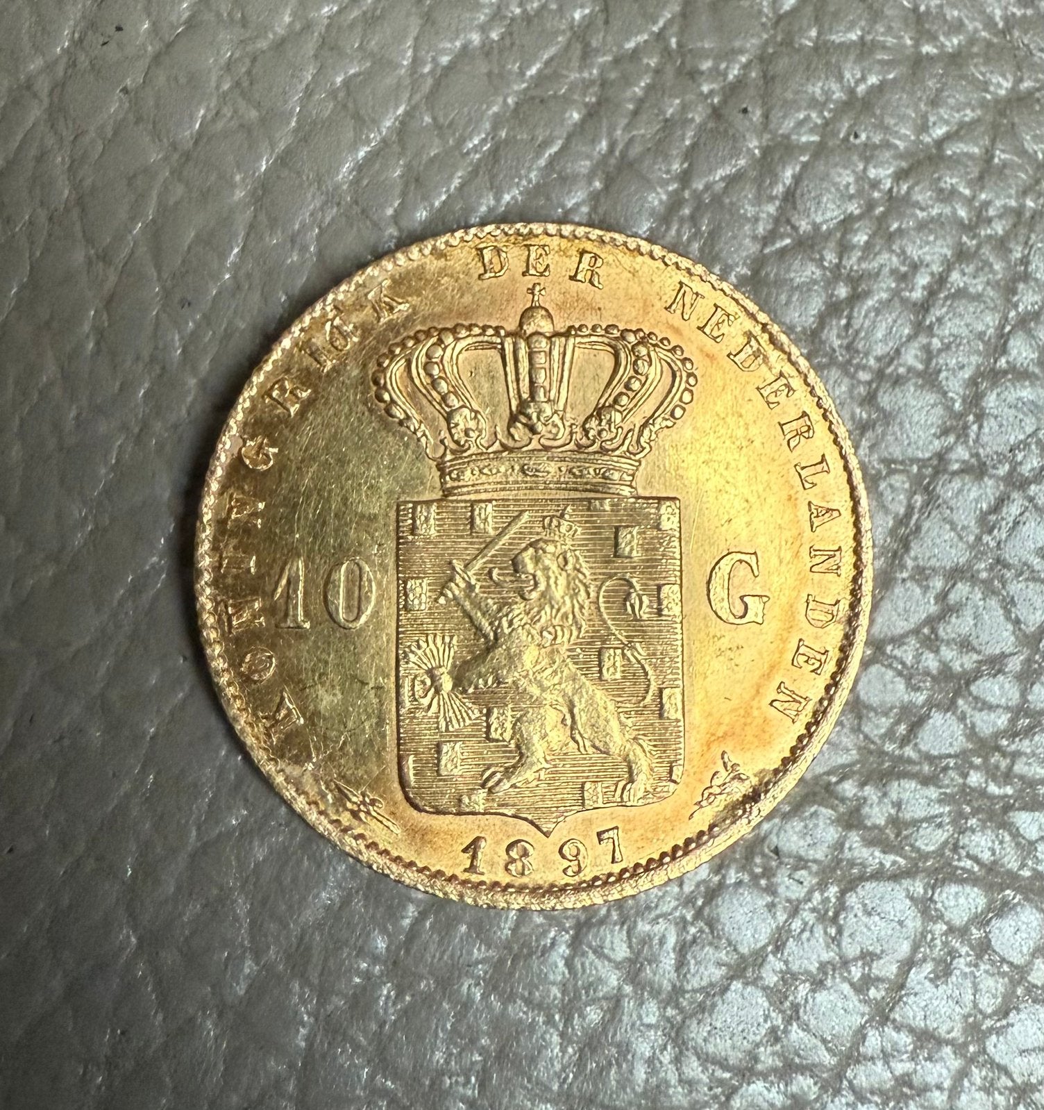 Gouden 10 gulden munt 1897 Wilhelmina, Postzegels en Munten, Munten | Nederland, Ophalen, Koningin Wilhelmina, 10 gulden