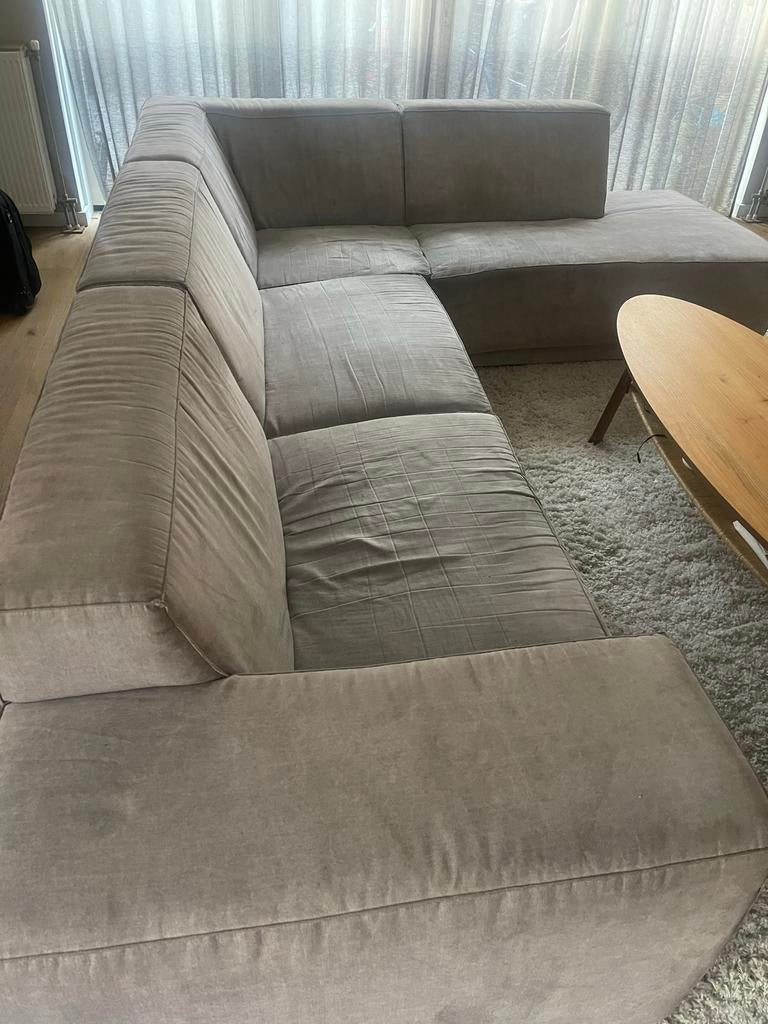 Gratis Bank van VT Wonen - 3 meter breed, zelf schoonmaken, Gebruikt, 100 tot 125 cm, Hoekbank, 300 cm of meer