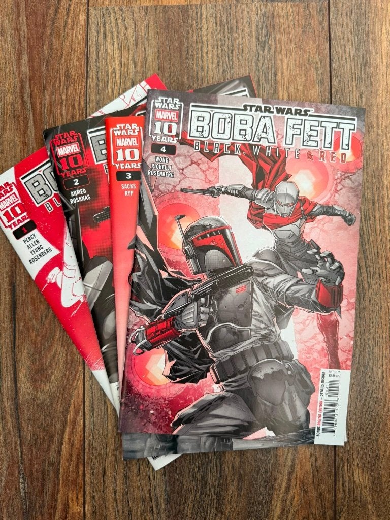 Star Wars Boba Fett Black White & Red complete serie #1-4, Ophalen of Verzenden, Zo goed als nieuw, Boek of Poster