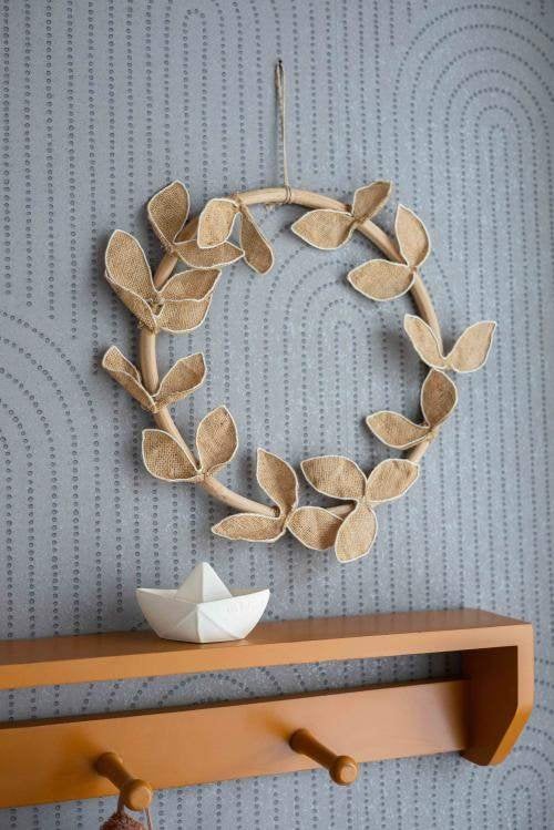 Wandhanger Flower Hoop Lynn Bladeren KidsDepot, 30 cm, 30 cm, Wandhanger, Transportcentrum 19 7547 RT ENSCHEDE